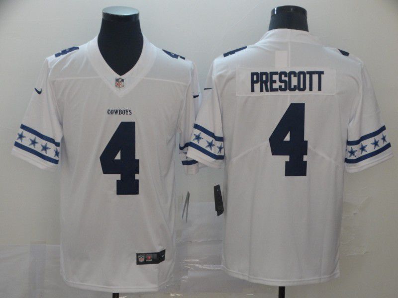 Men Dallas cowboys #4 Prescott White team logo cool edition NFL Jerseys